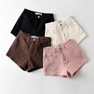Denim shorts women's summer new Korean version stretch European and American tight buttocks lifting small spring versatile hot pants tide