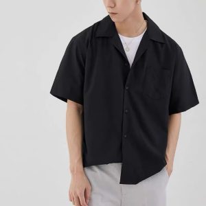 Korean version of the summer thin short-sleeved shirt trend ins casual loose boys' shirt half-sleeved male student t