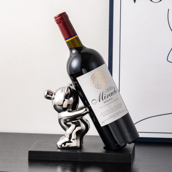 Light luxury bubble bear wine rack violence bear wine cabinet decoration ornaments ceramic living room TV cabinet entrance home decoration - Image 2