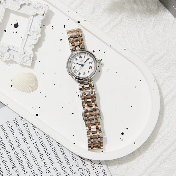 Cody Light Luxury Premium Steel Strap Watch Small and Exquisite Solid Stainless Steel Watch Women's Waterproof Quartz Watch - Image 2