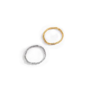Fashion plain circle simple sparkling titanium steel ring, women's light luxury niche accessories, Korean version of jewelry
