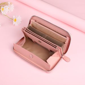 Japanese Leather Long Wallet Women's Large Capacity RFID Women's Handbag Mobile Phone Bag Anti-Degaussing Coin Purse