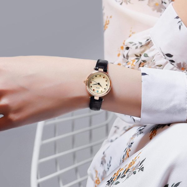 GEDI Gothic Fashion Girls Watches French Retro Temperament Small Square Quartz Color Diamond Small Plate Wholesale Women's Watches - Image 3