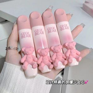 Gogo bear tender color lip glaze soft mist milk mist whitening matte lip gloss mud pseudo-plain lipstick students