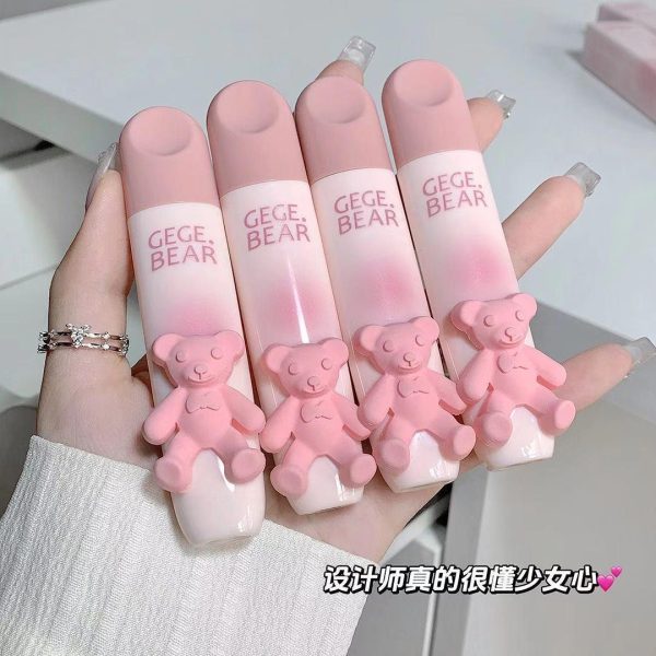 Gogo bear tender color lip glaze soft mist milk mist whitening matte lip gloss mud pseudo-plain lipstick students - Image 2