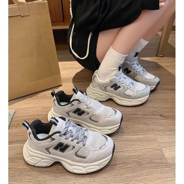 Thick-soled Forrest Gump shoes women's 2025 new summer shoes Internet celebrity versatile and popular dad shoes casual little white sneakers - Image 3