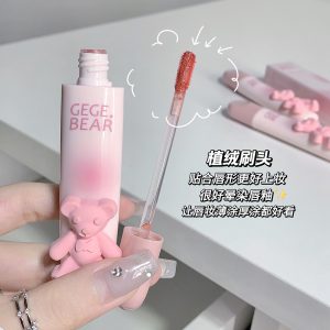 Gege bear Bear Tender Lip Glaze Matte Matte Matte Lipstick Not Easy to Fade Lipstick Schoolgirl White Lip Clay