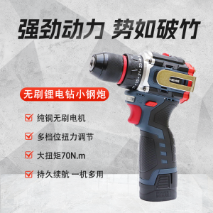 Brushless lithium drill rechargeable electric screwdriver household multi-functional small steel gunner electric drill electric to electric power tool