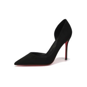 Suede side space 33-43 size size red sole thin heel sexy fashion pointed toe women's single shoes office heels cross-border