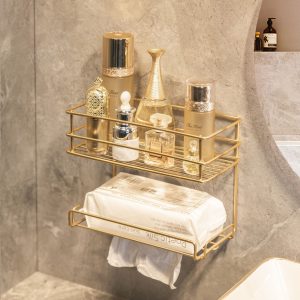 Face towel rack, wall-mounted toilet placement rack, bathroom sink, cosmetics storage box