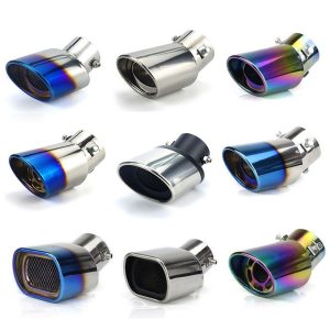 Automobile tailpipe modification universal stainless steel muffler exhaust hood decoration single-pipe car exhaust pipe universal tailpipe