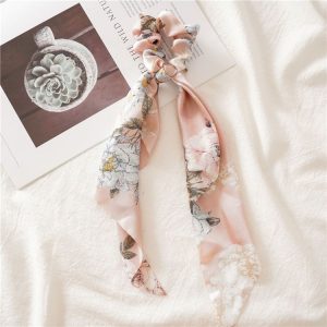 Tie the head rope Internet celebrity popular streamer bow hair ornament head rope tie hair French headband satin early spring atmosphere