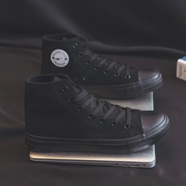 Three springs and autumns, high-top canvas shoes, male and female couples, students, Korean version of versatile casual shoes, single shoes, small white shoes, women's S222 - Image 5