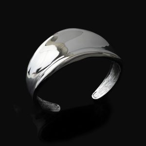 Silver glossy irregular curved bracelet women's ins cold wind high-end sense bracelet fashion temperament hand ornament autumn and winter