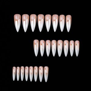 Cross-border explosive nail art wholesale simple gradient nail sheet electroplated nail sheet detachable wearable nail