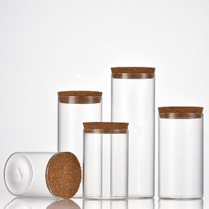 80 straight mouth high borosilicate storage jar bottle flower tea bottle kitchen storage jar incense bottle Amazon cross-border exclusive supply
