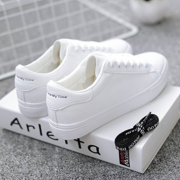 Lace-up pedals, women's shoes, summer new white shoes, student flat shoes, casual Korean version autumn shoes, lightweight spring and autumn shoes - Image 4