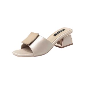Brand slippers women's summer wear 2024 new fashionable fresh sandals thick heels and high-heeled slippers women's slippers