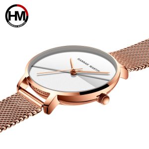 Nordic minimalist style non-graduated Japanese quartz movement watch waterproof literary and artistic fashion creative women's watch