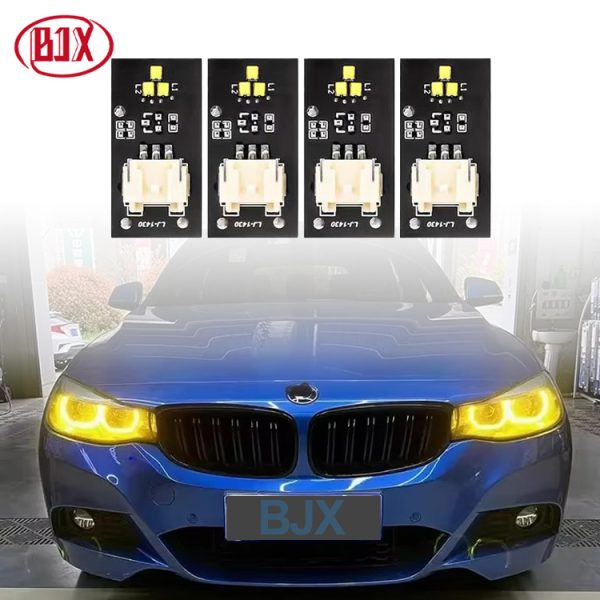 For BMW 3 Series 12-15 F30 F35 320i Xenon Headlights Lemon Yellow Daytime Running Lights Golden Eye - Image 4