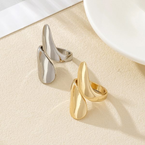 European and American personality open rings, women's fashion trends, staggered rings, irregular personality, niche index finger rings - Image 2