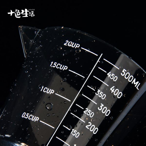 Plastic measuring cup transparent with scale cup size measuring cup tea shop kitchen household baking measuring tool set - Image 6