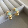 French niche fashion vintage Aurelie Bidermann bohemian natural amazonite earrings