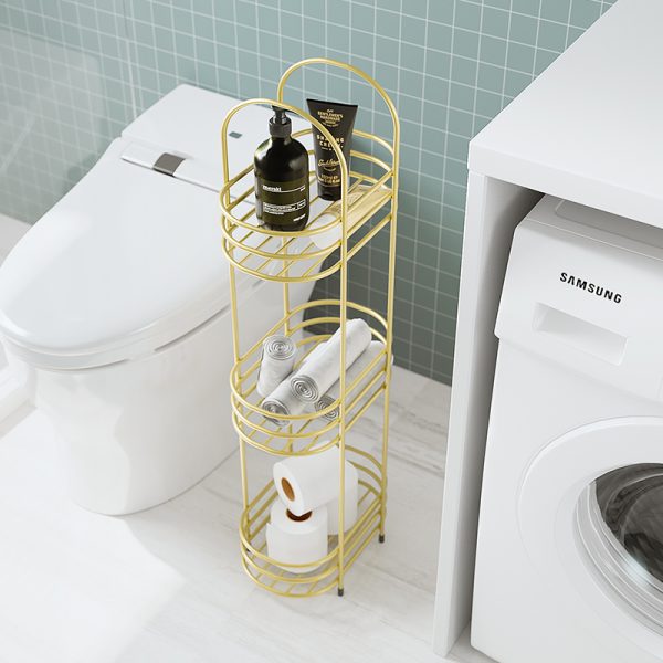 Bathroom shelves, toilet sandwiches, floor-standing storage cabinets, bathroom toilets, narrow side cabinets, toilets are cool and cool - Image 2