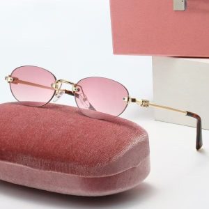 New fashion ladies rimless sunglasses Zhang Yuanying with the same sunglasses cross-border outdoor travel sunscreen goggles