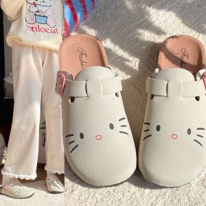 Niche cute Birkenstock shoes women's summer 2024 new thick-soled toe sandals to wear slippers casual half slippers