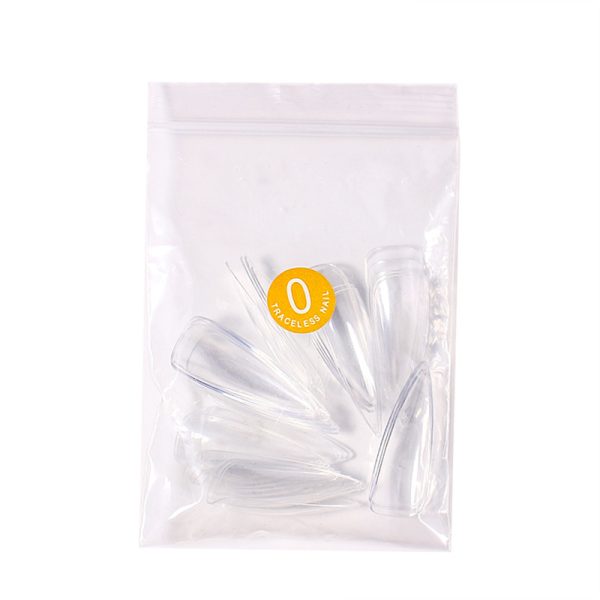 Nail scrub without grinding 50 pieces of supplement markless nail sheet almond water drop nail piece long and short ladder full half and half for nails - Image 5