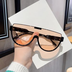 Sunglasses women's face-showing little women's sunglasses 2025 new high-end fashion Internet celebrity trend lower half frame glasses for men