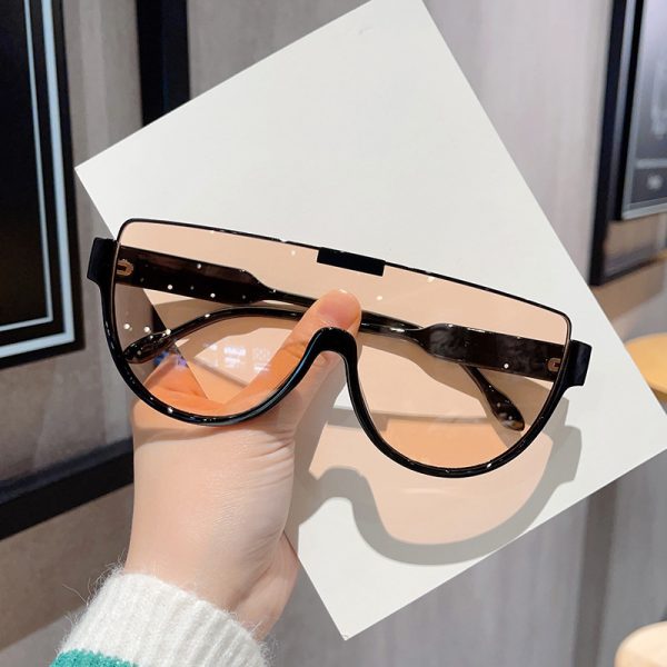 Sunglasses women's face-showing little women's sunglasses 2025 new high-end fashion Internet celebrity trend lower half frame glasses for men - Image 2