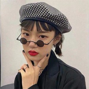 Super small frame round retro sunglasses for men and women styling mini small round frame prince glasses glasses hip hop sunglasses tide