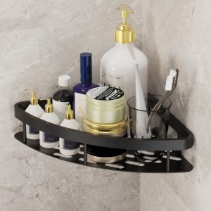 Non-perforated toilet shelves, home wall toiletries, storage racks, bathroom space aluminum wall hanging tripods