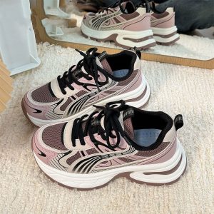 2025 spring/summer new student mesh breathable dad shoes women's Korean version of ins trendy street shooting retro platform sneakers