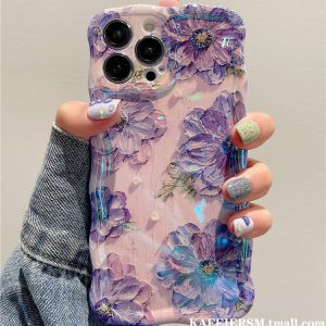 Applicable to high-quality art oil painting flower 15promax phone case apple 16 female 13pro silicone 14 drop proof