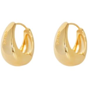 French vintage CELI metal brass gold-plated earrings European and American cross-border cold wind high quality earrings jewelry wholesale