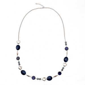 European and American explosive foreign trade geometric heart shape versatile long women's necklace cross-border jewelry