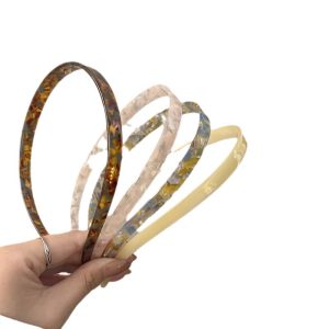 High-end acetic acid glasses plate headband women's 2024 new marble pattern non-slip headband simple headband hair accessories