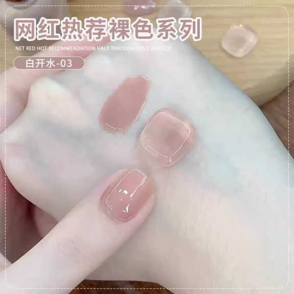 Ice permeable skin nail polish glue 2025 popular white jade grease Zhen Huan nude nail salon special wholesale - Image 5