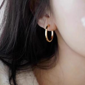 2023 new simple temperament earrings, high-end Internet celebrities, the same earrings, anti-allergic, exquisite foreign ear jewelry
