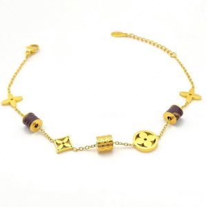 Four-leaf clover titanium steel small waist bracelet is fashionable and elegant, non-fading, adjustable, light luxury, temperament, cold bracelet women