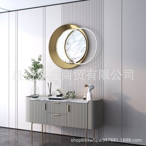 Light luxury metal wrought iron wall decoration living room sofa backdrop wall pendant bedside with light creative wall decoration
