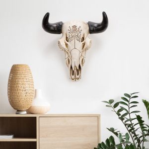Cross-border hot bull head resin pendant vintage creative home living room entrance crafts wall decoration holiday decorations