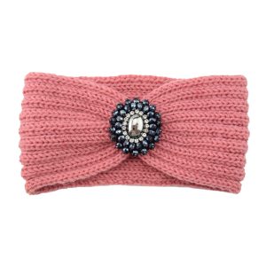 European and American diamond-encrusted gemstone knitted headbands, warm ear protection headbands, hair accessories autumn and winter