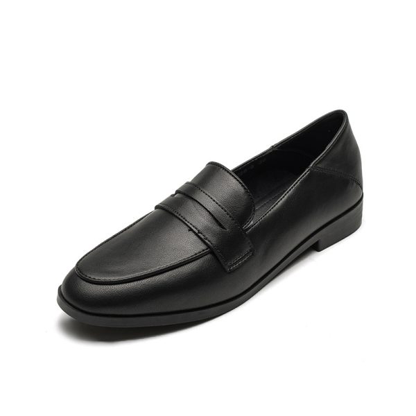 Leather loafers women's flat retro spring and autumn new British soft-soled small leather shoes versatile single shoes - Image 5