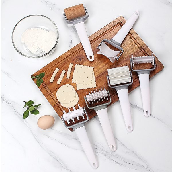 Pizza Roller Set Baking Tools Patterned Plastic Mesh Cutter Multi-purpose roller cutter creative noodle hob - Image 2