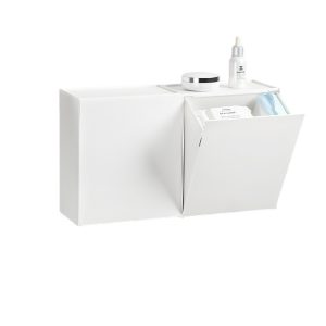 Wall Mounted Flap Storage Box Extra Size Mask Box Japanese Bathroom Trash Can Makeup Remover Cotton Sanitary Towel Storage Cabinet