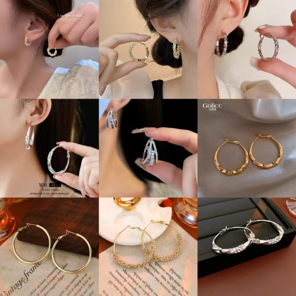 Earrings for women S925 silver needle micro-inlaid zircon earrings French fashion earrings light luxury high-end earrings wholesale women